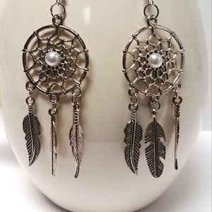 Silver Dream Catcher Earrings
